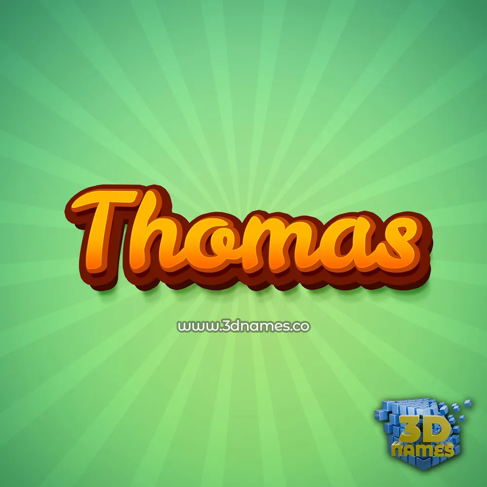 thomas in Green Rays style - 3D name wallpaper