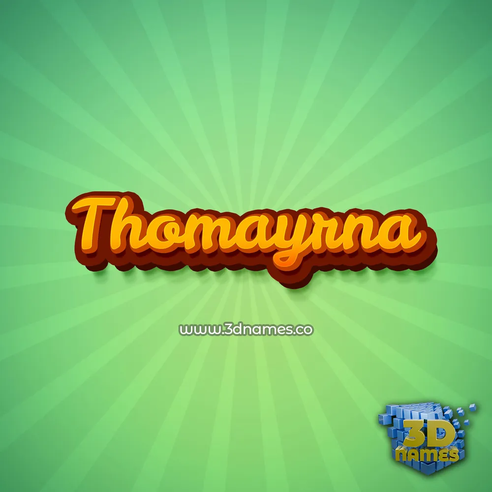 thomayrna in Green Rays style - 3D name wallpaper