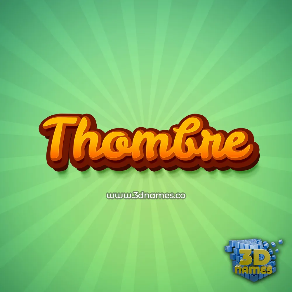 thombre in Green Rays style - 3D name wallpaper