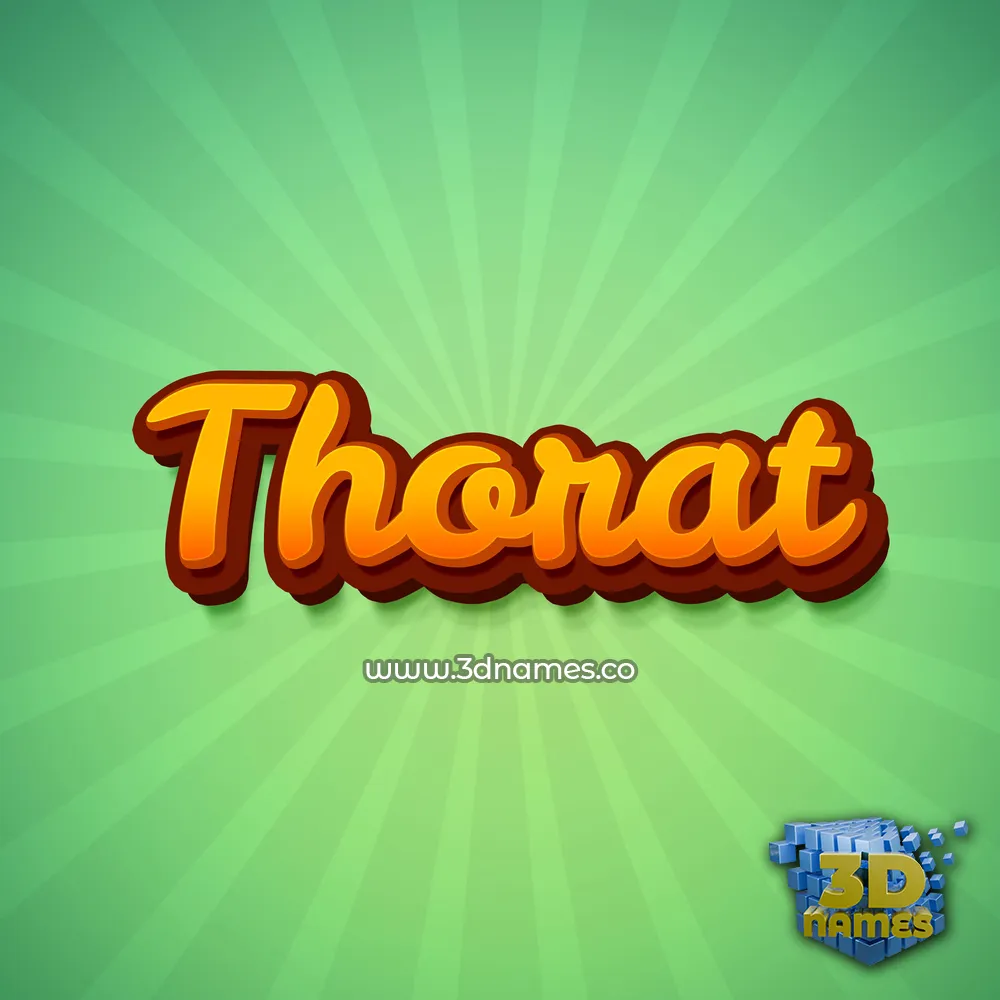 thorat in Green Rays style - 3D name wallpaper