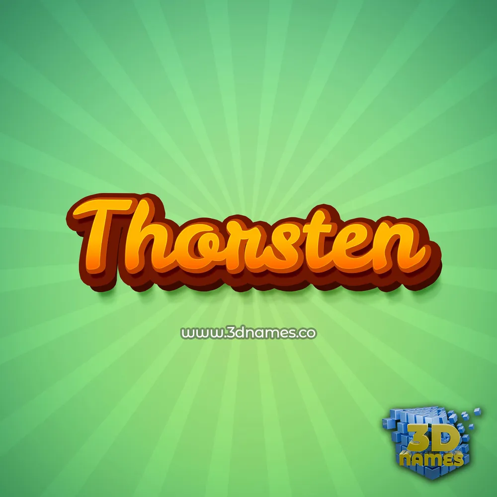 thorsten in Green Rays style - 3D name wallpaper