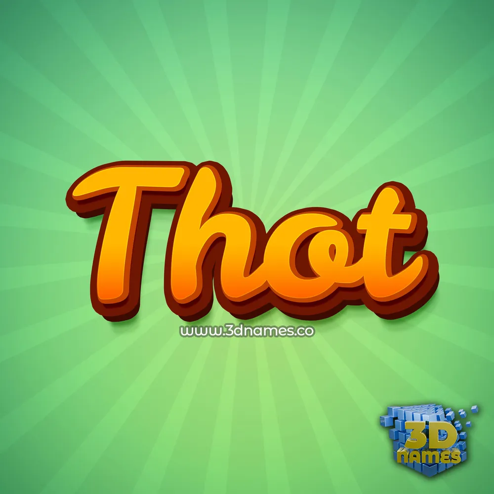 thot in Green Rays style - 3D name wallpaper