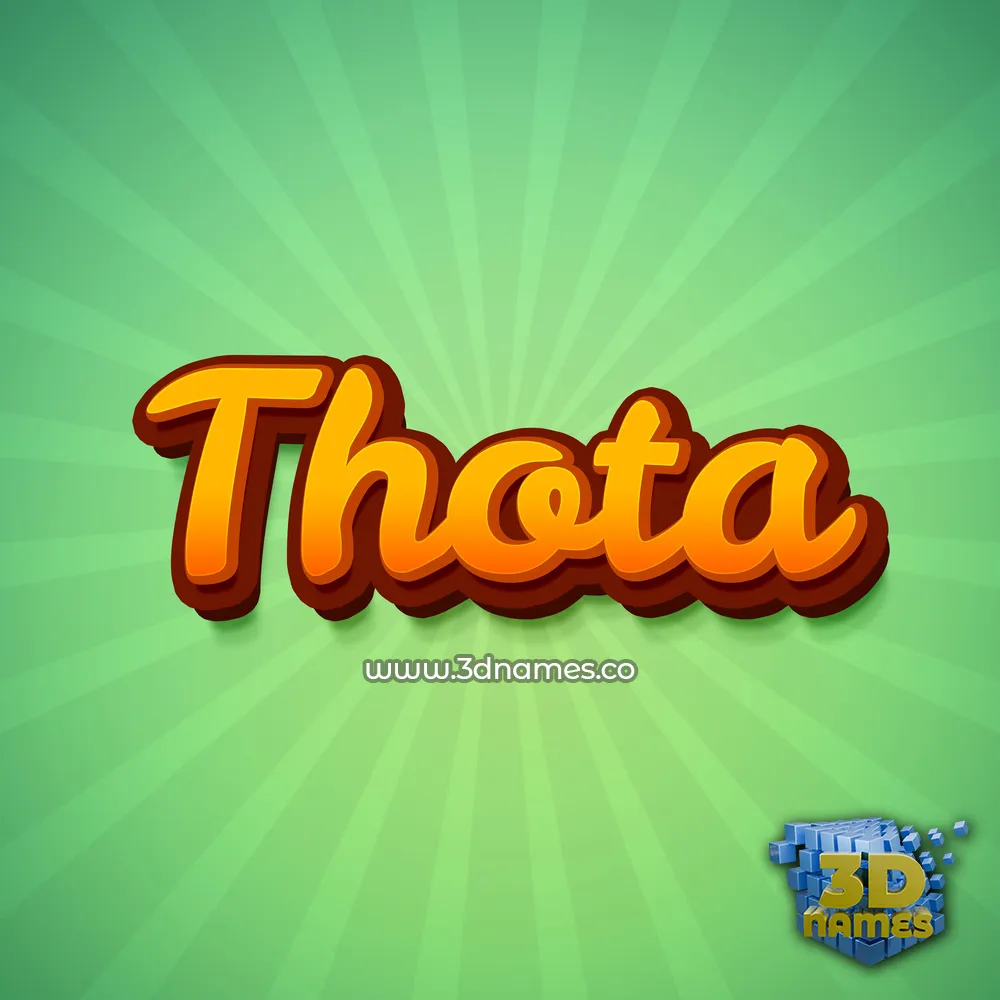 thota in Green Rays style - 3D name wallpaper