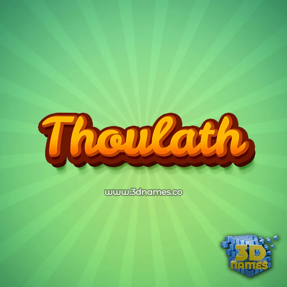 thoulath in Green Rays style - 3D name wallpaper