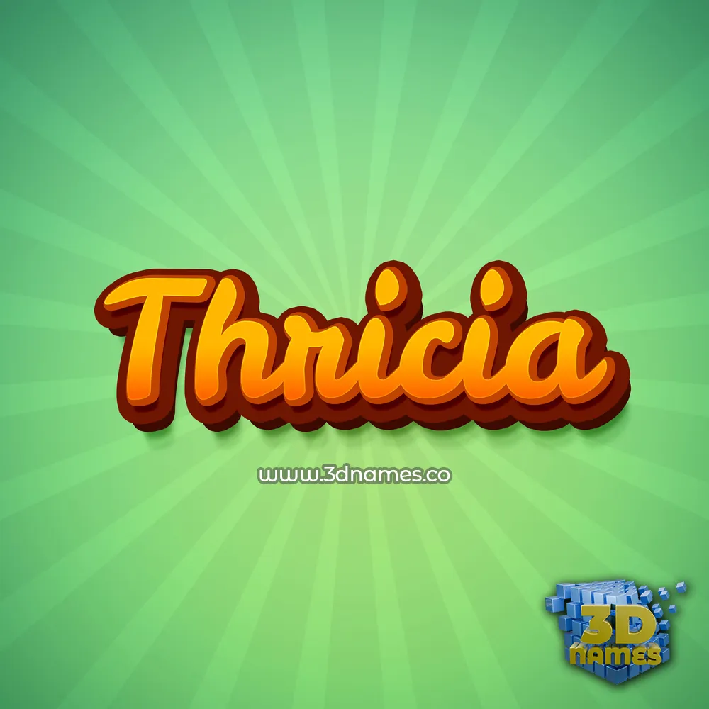 thricia in Green Rays style - 3D name wallpaper