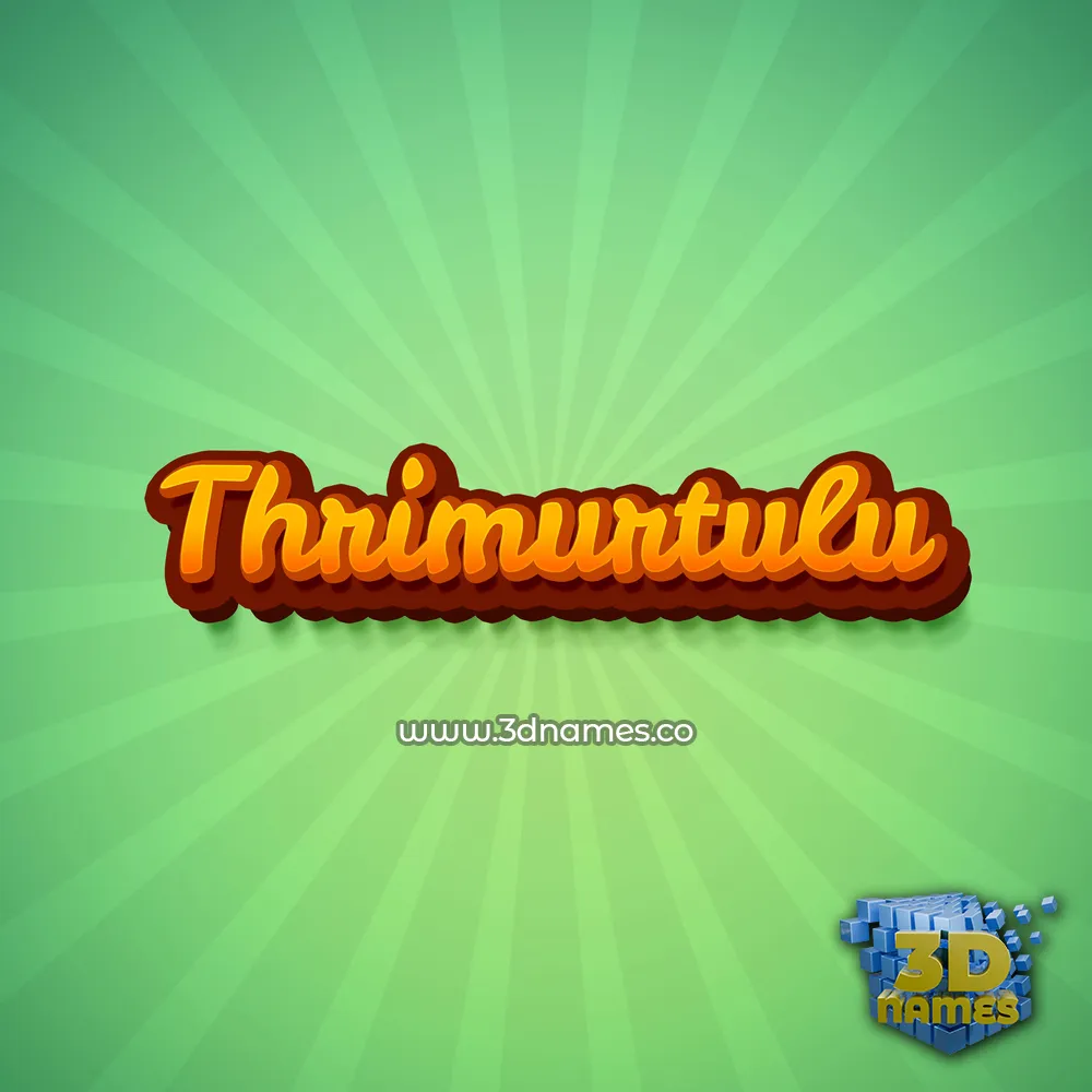 thrimurtulu in Green Rays style - 3D name wallpaper