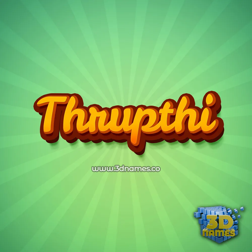 thrupthi in Green Rays style - 3D name wallpaper