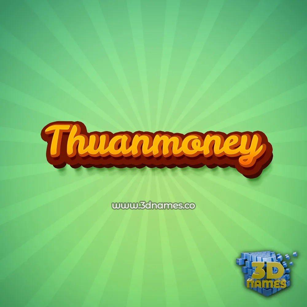 thuanmoney in Green Rays style - 3D name wallpaper