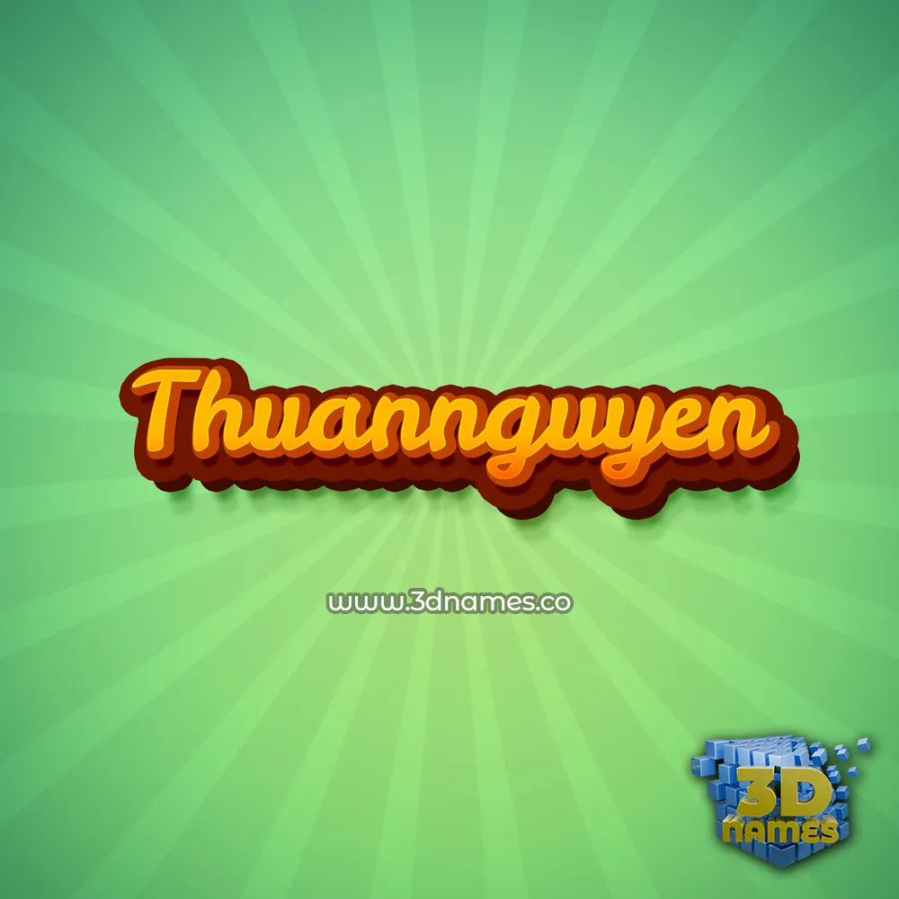 thuannguyen in Green Rays style - 3D name wallpaper