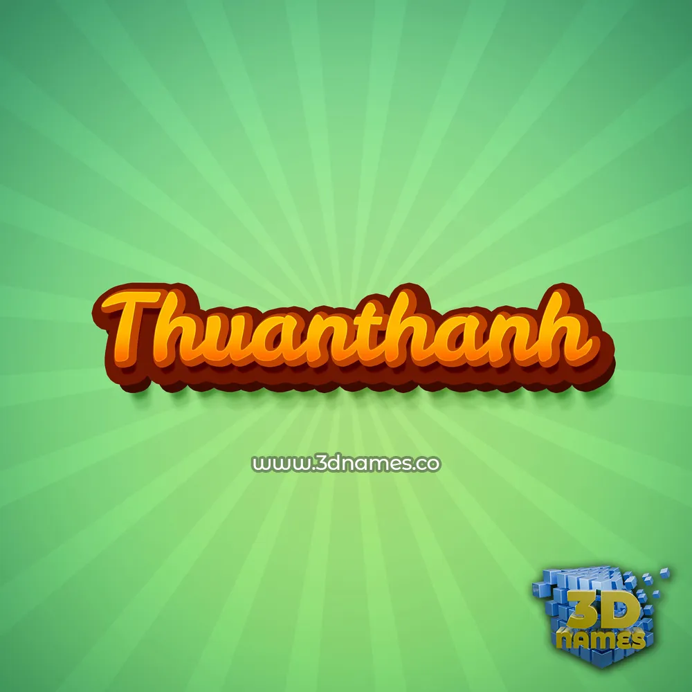 thuanthanh in Green Rays style - 3D name wallpaper