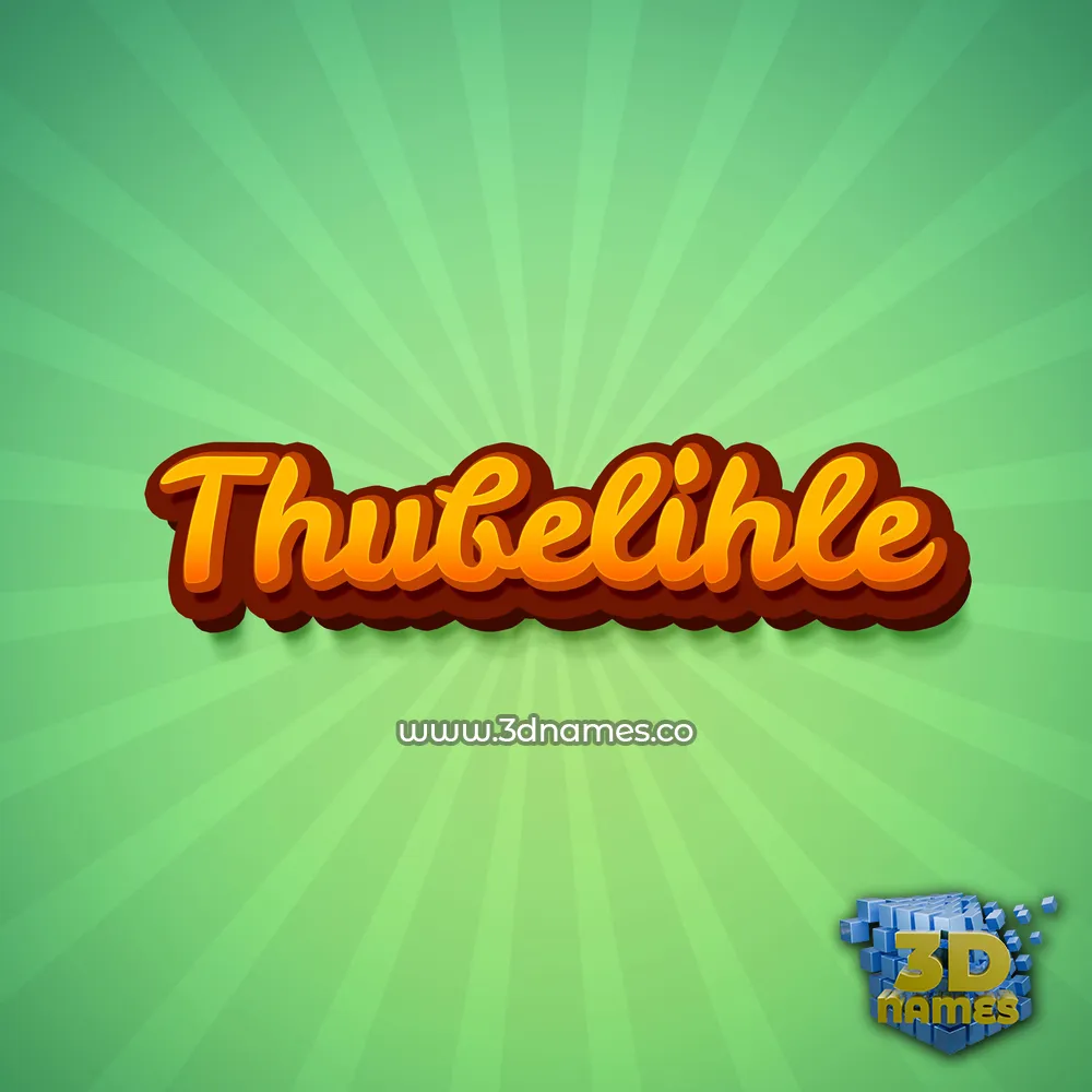thubelihle in Green Rays style - 3D name wallpaper