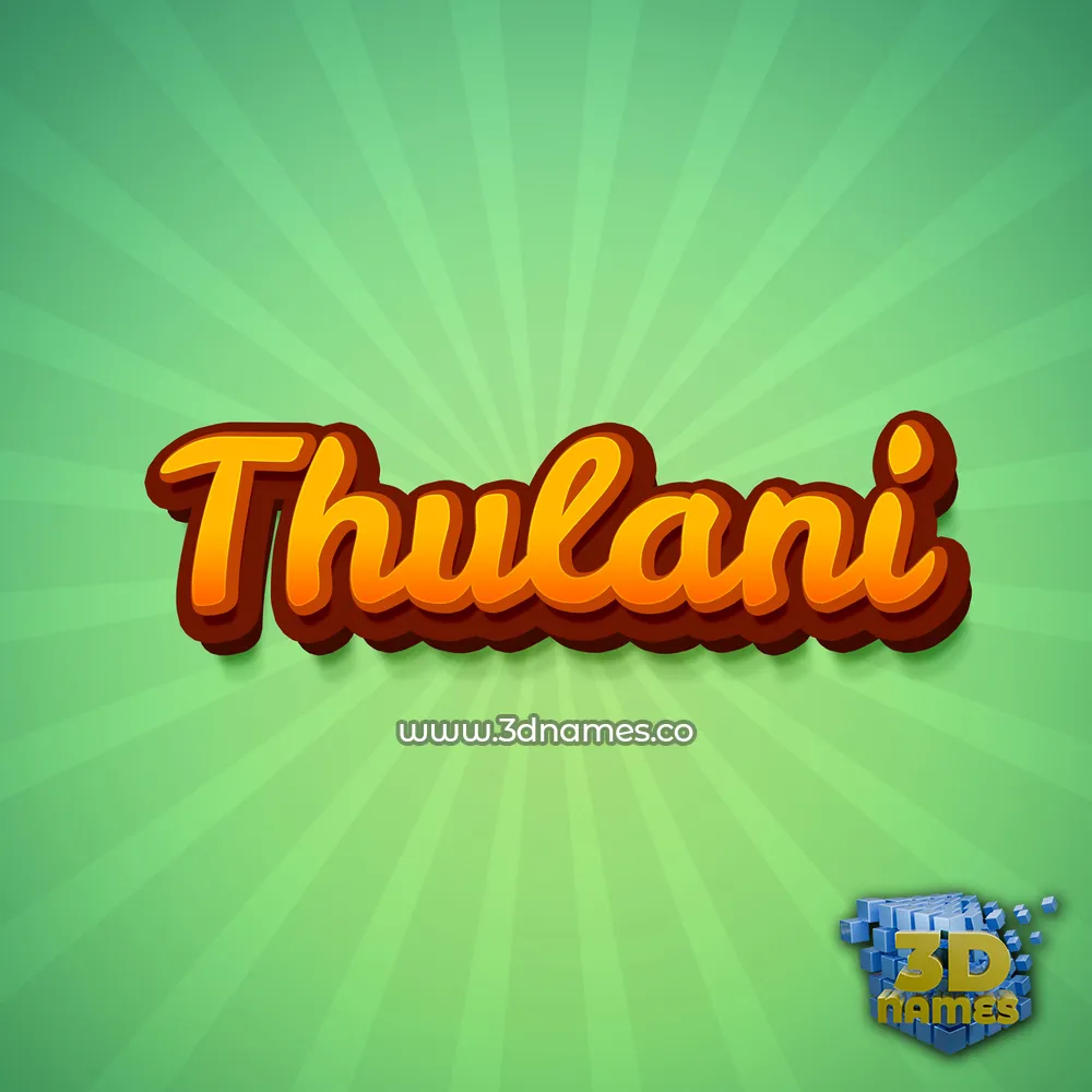 thulani in Green Rays style - 3D name wallpaper