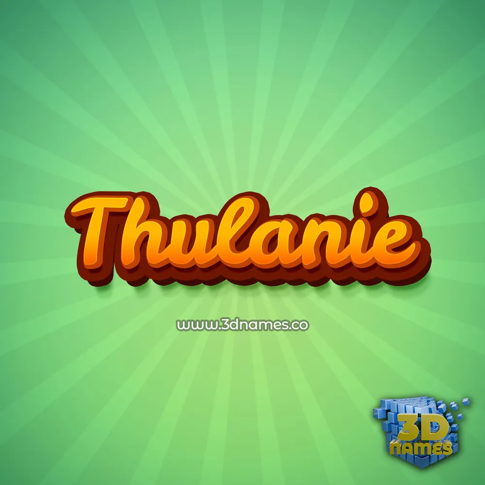 thulanie in Green Rays style - 3D name wallpaper