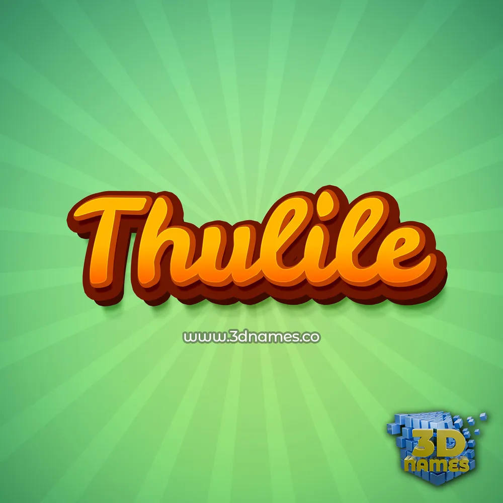 thulile in Green Rays style - 3D name wallpaper