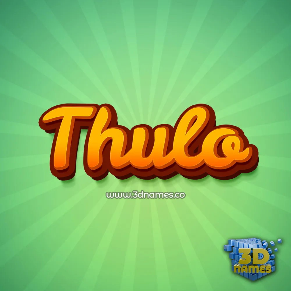 thulo in Green Rays style - 3D name wallpaper