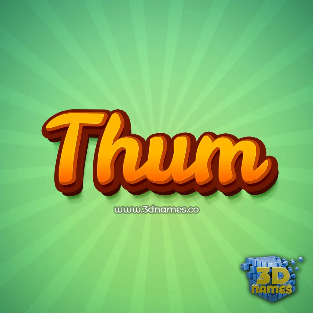 thum in Green Rays style - 3D name wallpaper