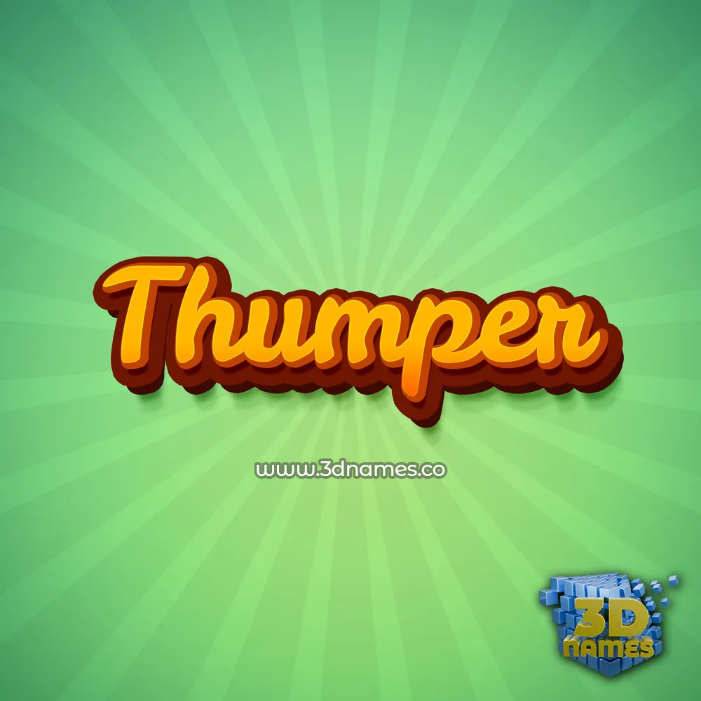 thumper in Green Rays style - 3D name wallpaper