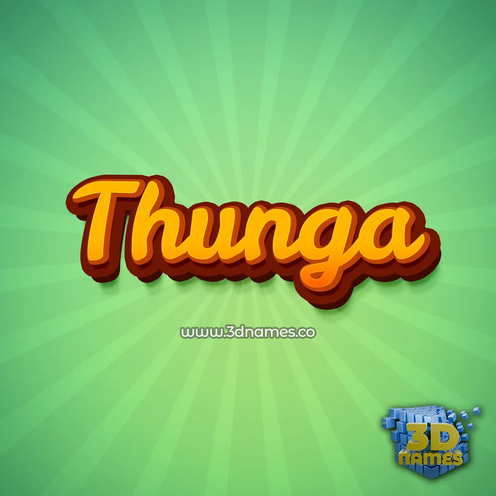 thunga in Green Rays style - 3D name wallpaper