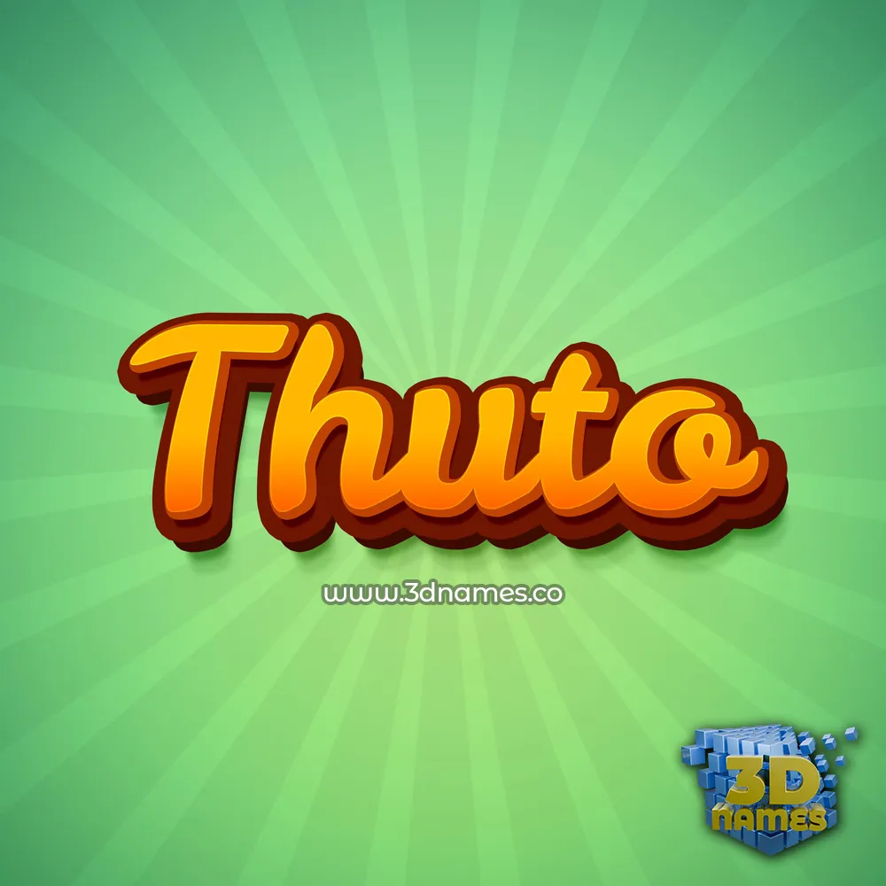 thuto in Green Rays style - 3D name wallpaper