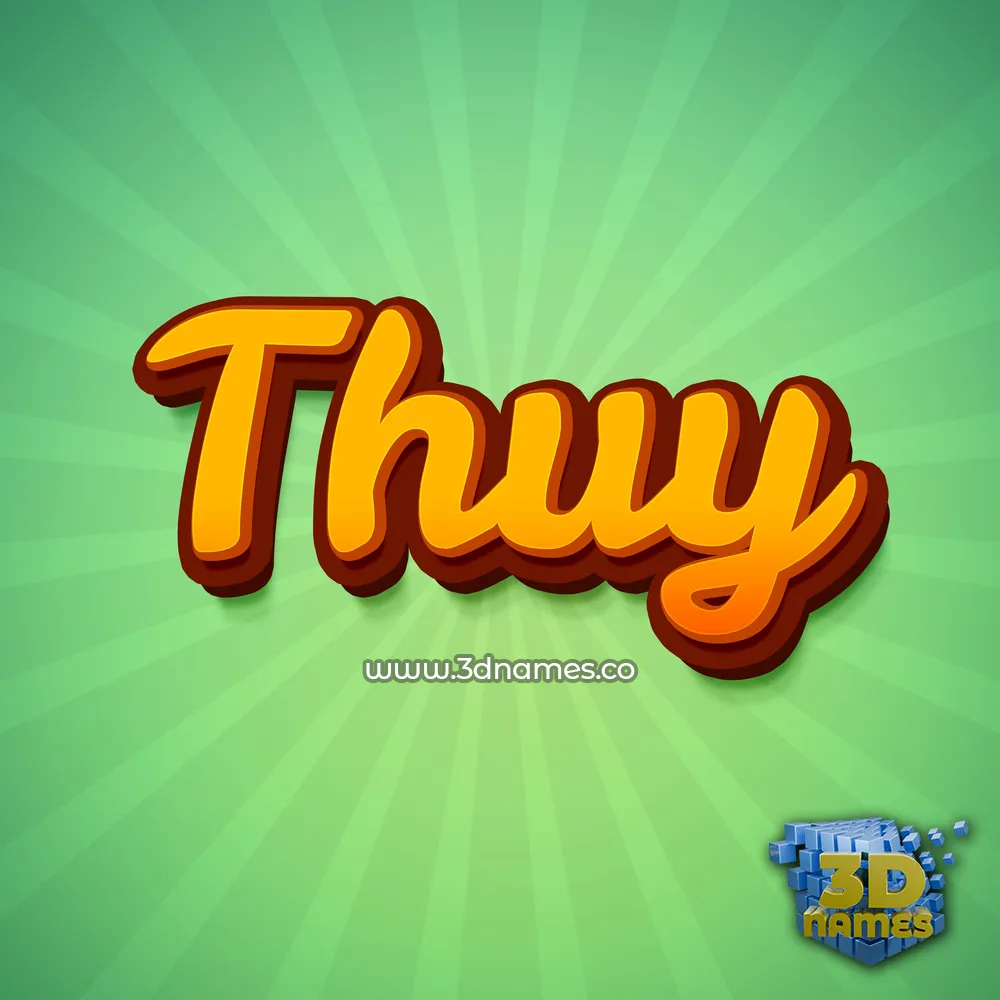 thuy in Green Rays style - 3D name wallpaper