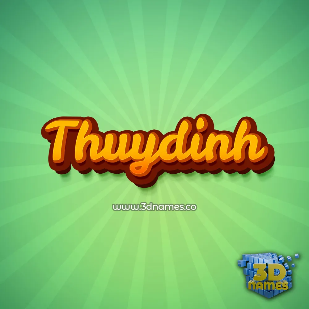 thuydinh in Green Rays style - 3D name wallpaper