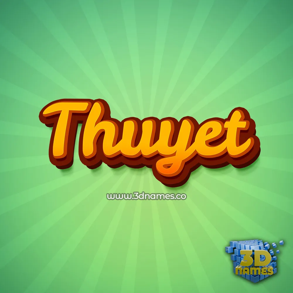 thuyet in Green Rays style - 3D name wallpaper