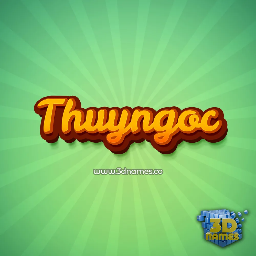 thuyngoc in Green Rays style - 3D name wallpaper