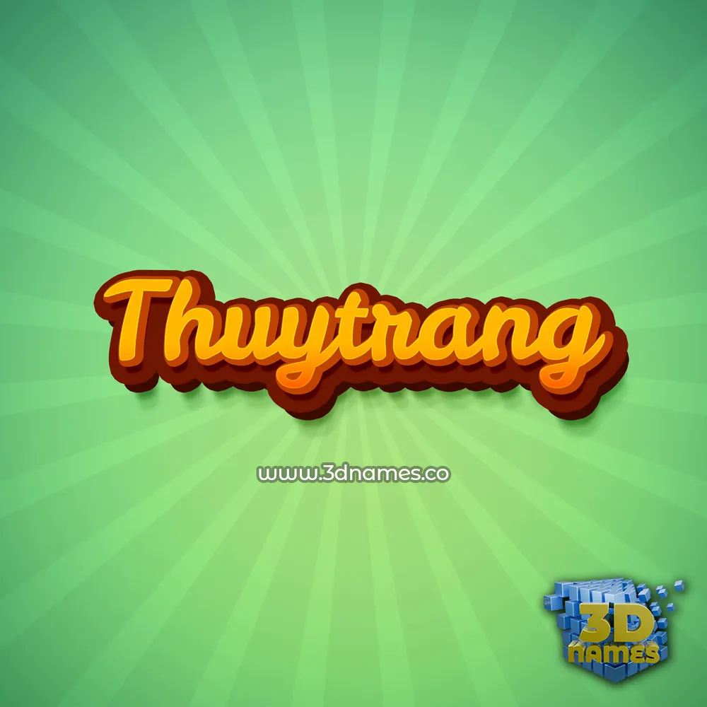 thuytrang in Green Rays style - 3D name wallpaper