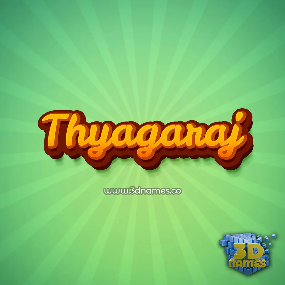 thyagaraj in Green Rays style - 3D name wallpaper
