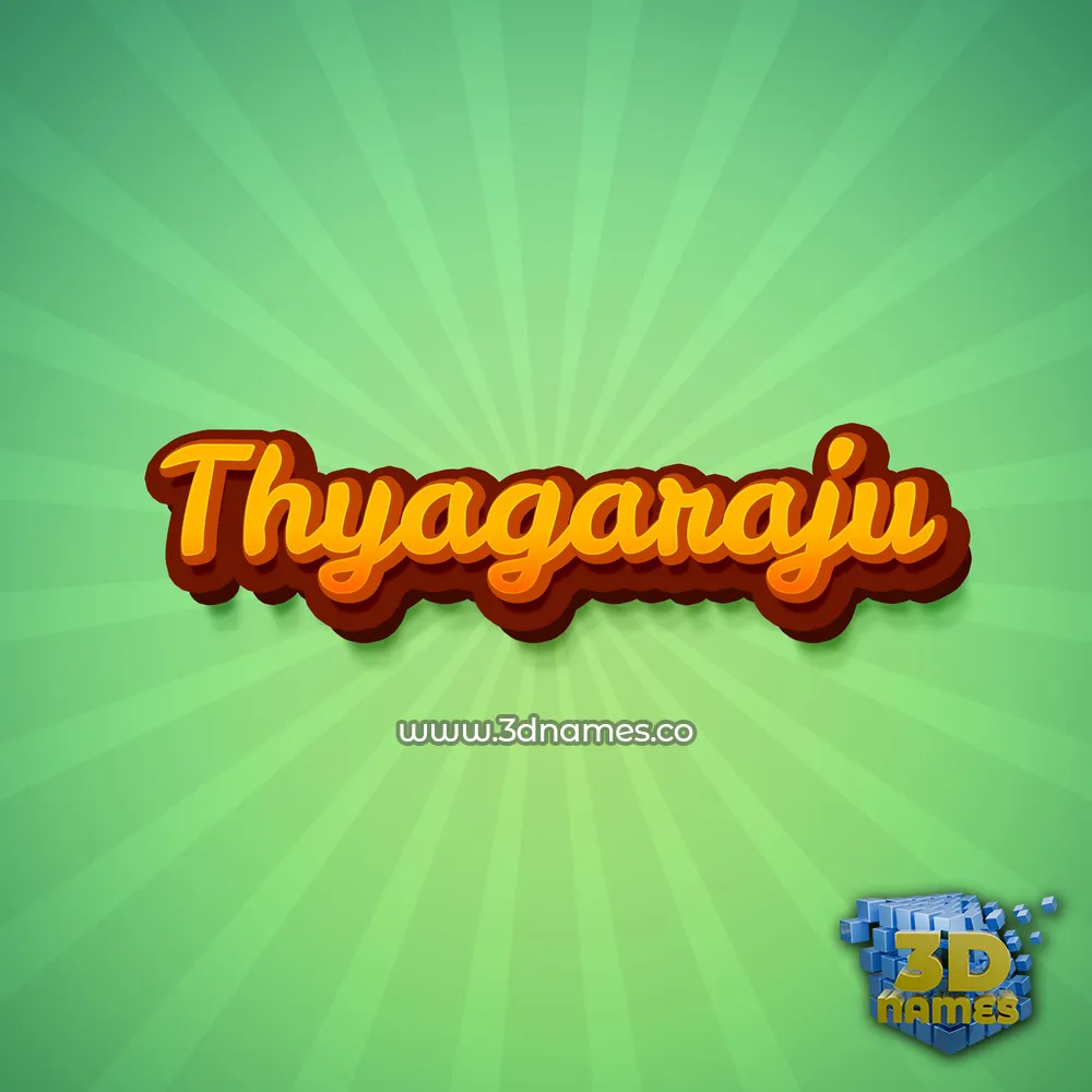 thyagaraju in Green Rays style - 3D name wallpaper