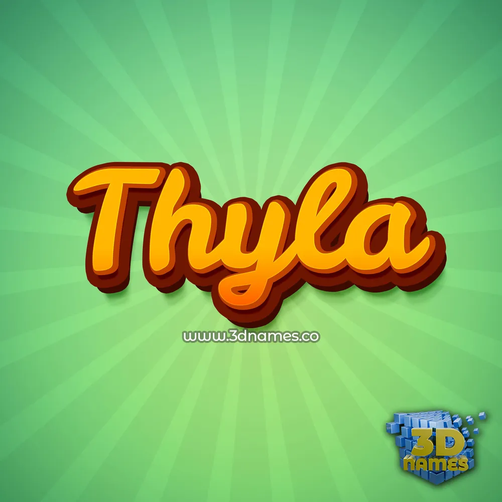 thyla in Green Rays style - 3D name wallpaper