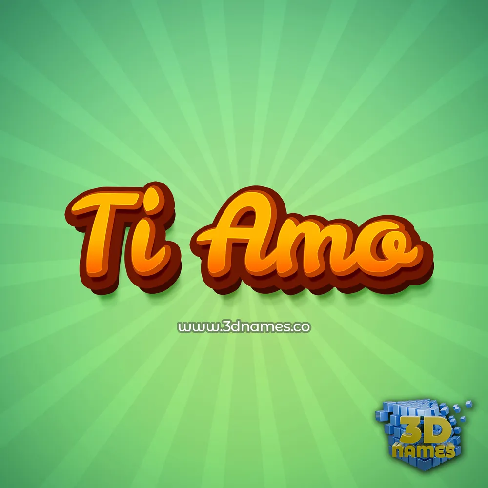 ti amo in Green Rays style - 3D name wallpaper