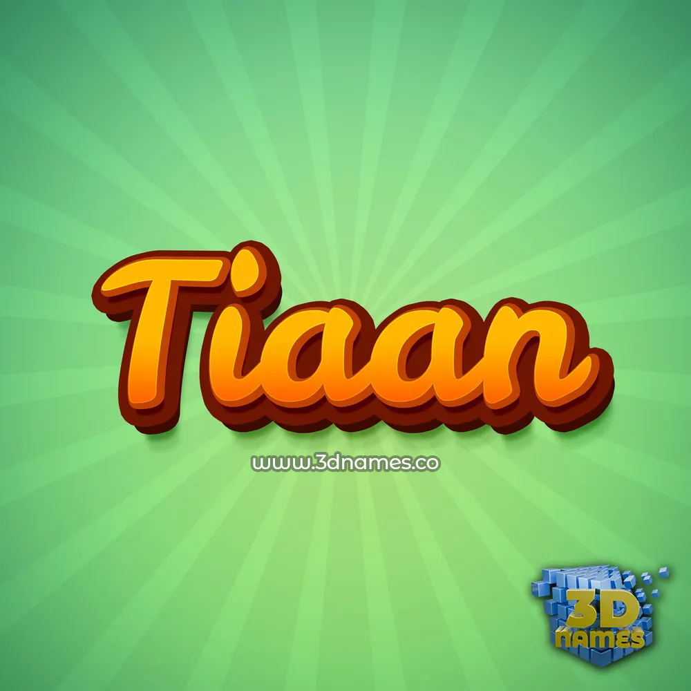 tiaan in Green Rays style - 3D name wallpaper
