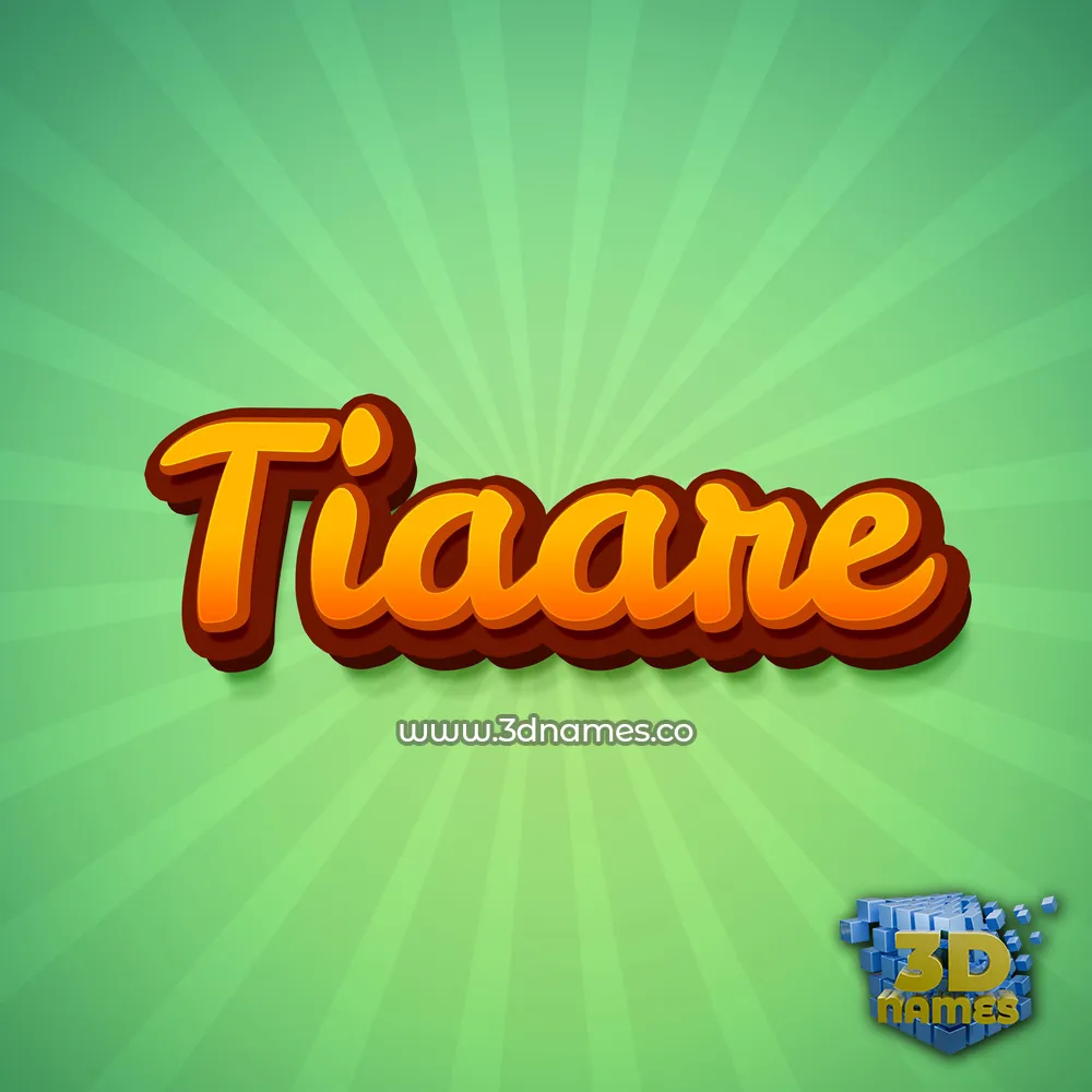 tiaare in Green Rays style - 3D name wallpaper