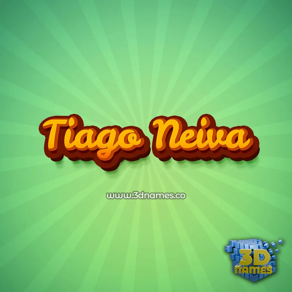 tiago neiva in Green Rays style - 3D name wallpaper