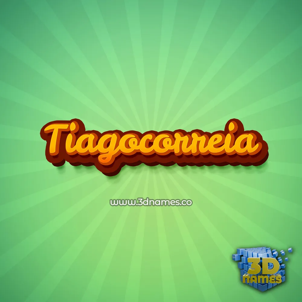 tiagocorreia in Green Rays style - 3D name wallpaper