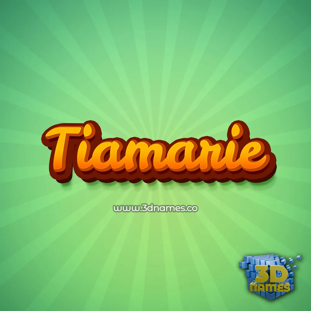 tiamarie in Green Rays style - 3D name wallpaper