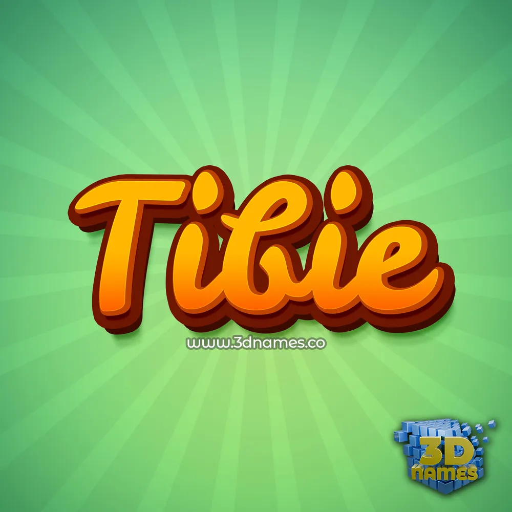 tibie in Green Rays style - 3D name wallpaper