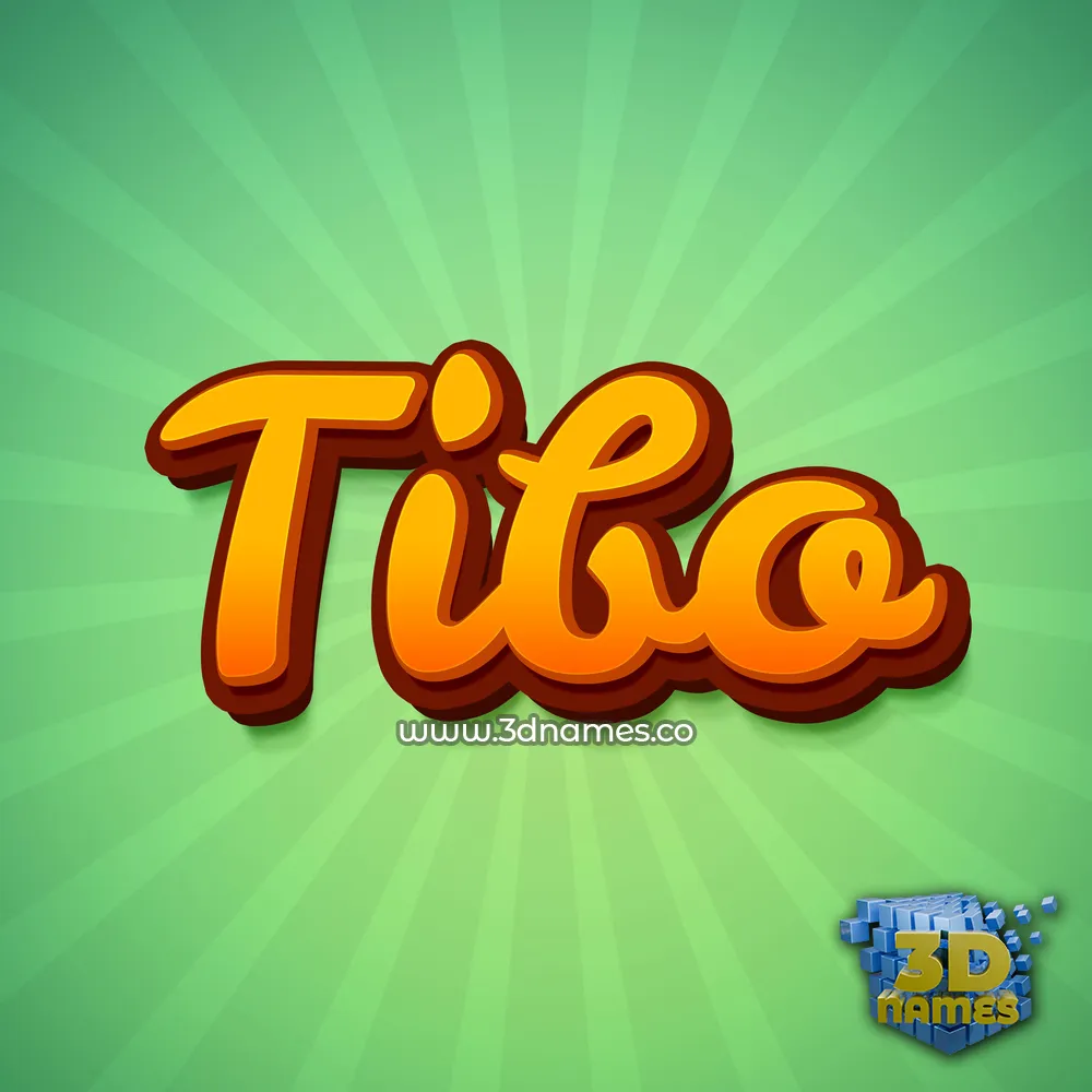 tibo in Green Rays style - 3D name wallpaper