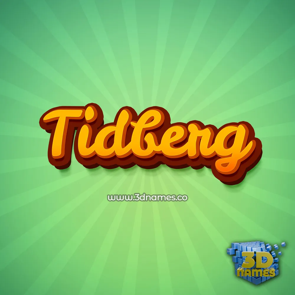 tidberg in Green Rays style - 3D name wallpaper