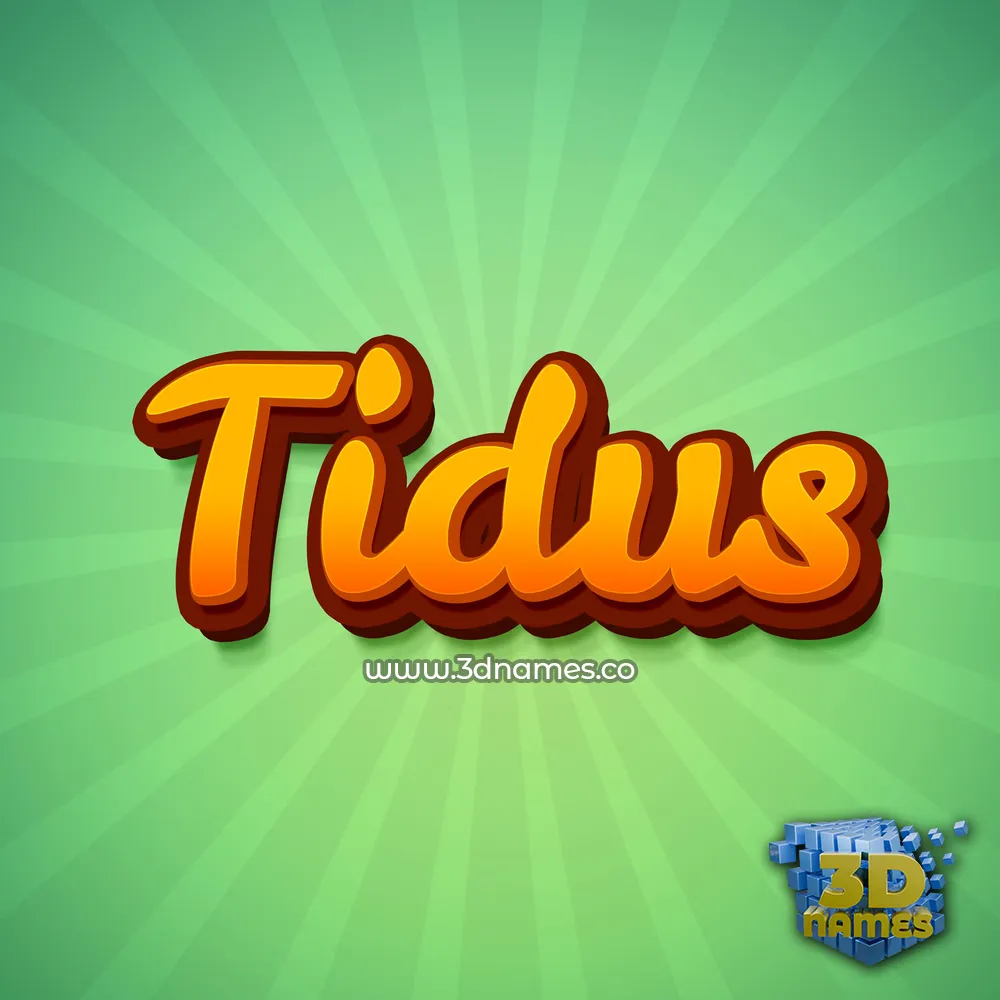 tidus in Green Rays style - 3D name wallpaper