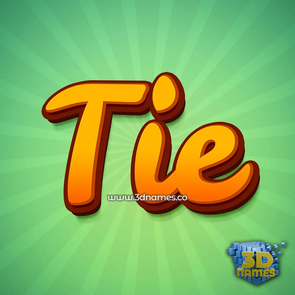 tie in Green Rays style - 3D name wallpaper