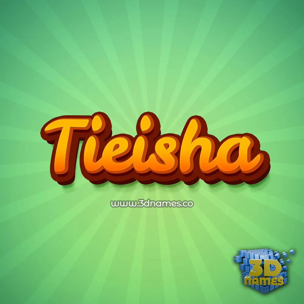 tieisha in Green Rays style - 3D name wallpaper
