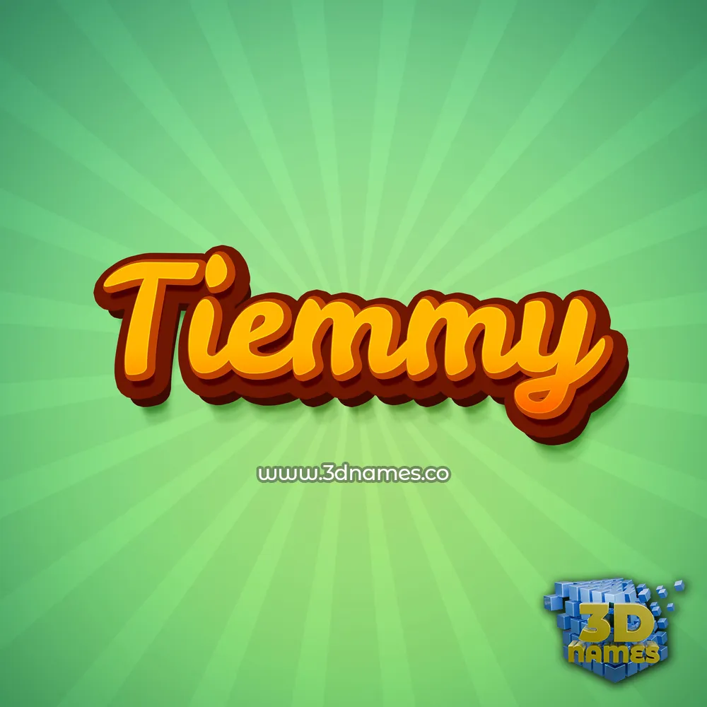 tiemmy in Green Rays style - 3D name wallpaper