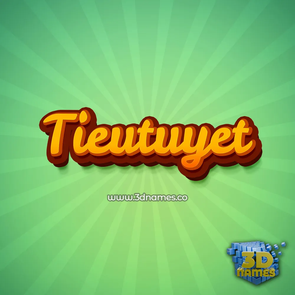 tieutuyet in Green Rays style - 3D name wallpaper