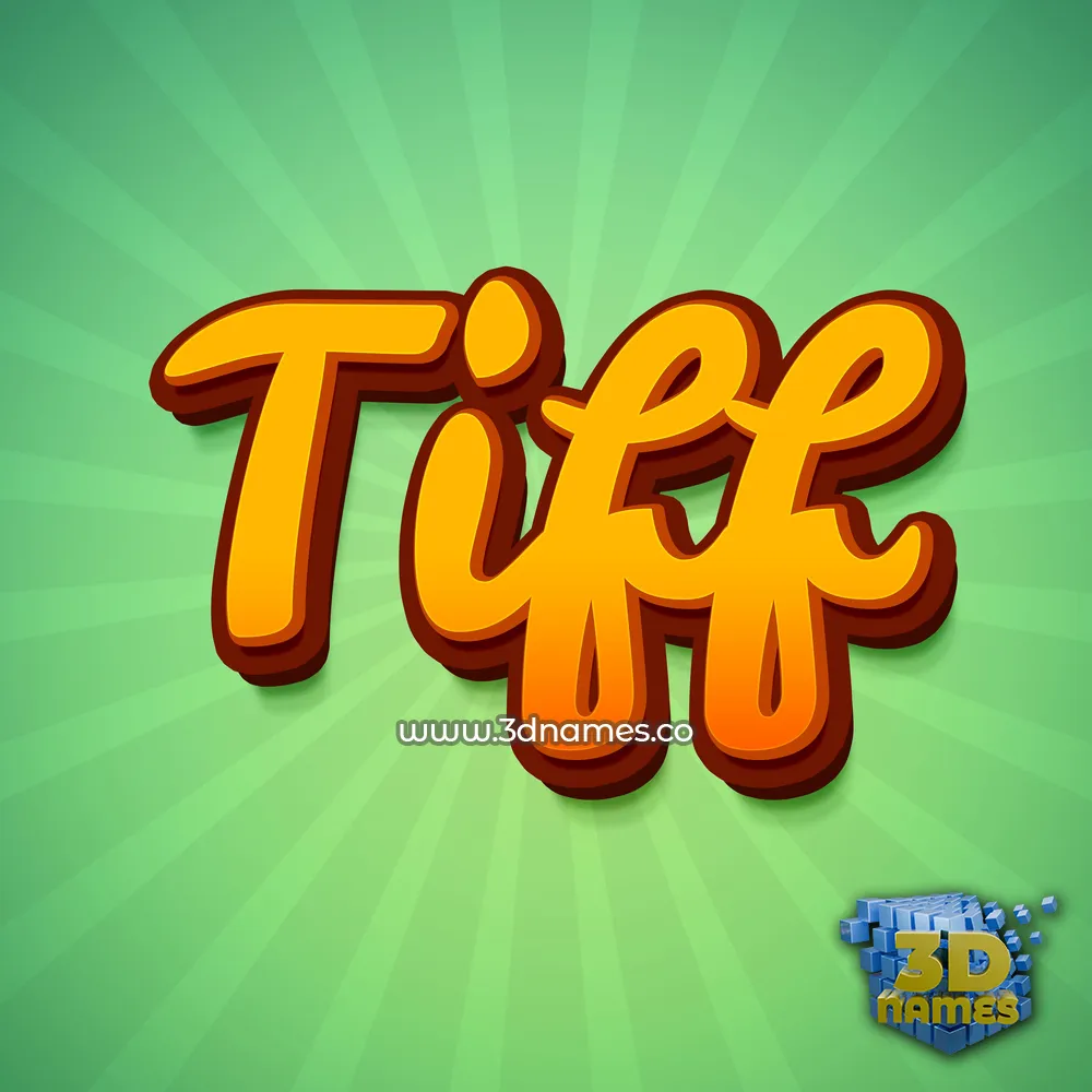 tiff in Green Rays style - 3D name wallpaper