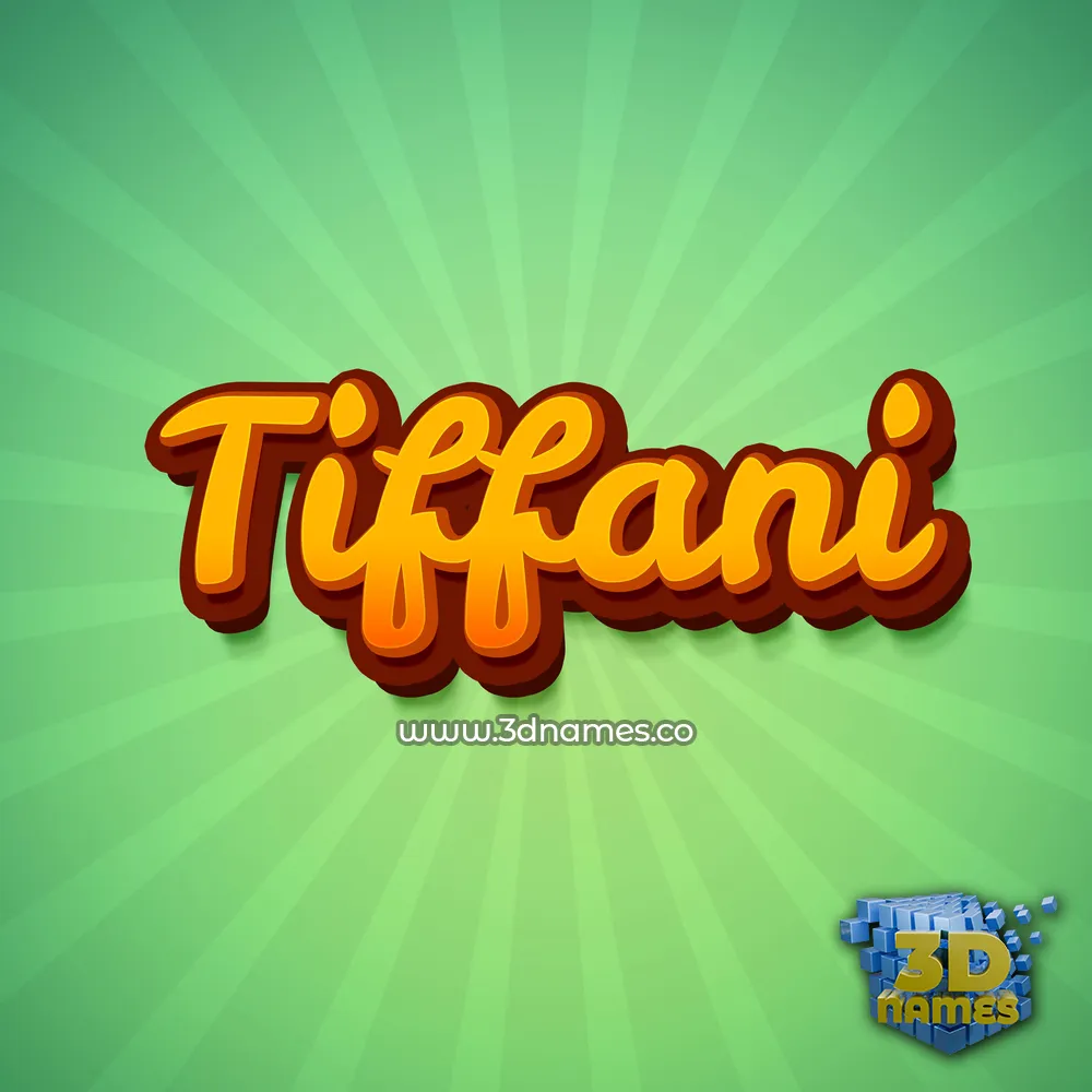 tiffani in Green Rays style - 3D name wallpaper