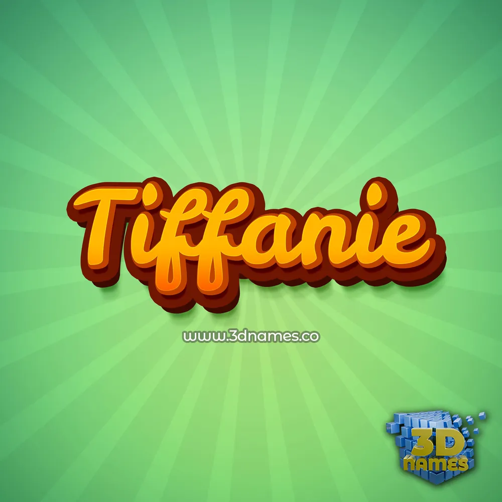 tiffanie in Green Rays style - 3D name wallpaper