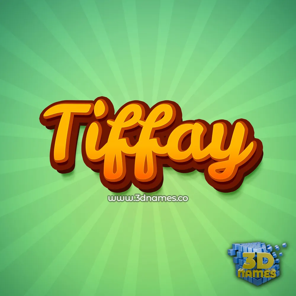 tiffay in Green Rays style - 3D name wallpaper