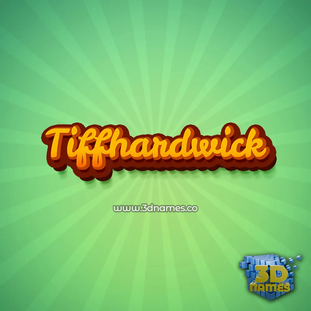 tiffhardwick in Green Rays style - 3D name wallpaper